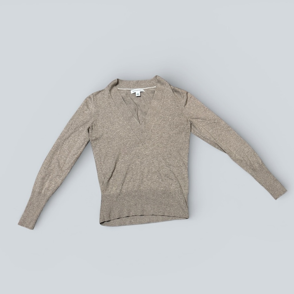 Banana Republic Cashmere, Silk & Cotton Blend V-Neck Sweater